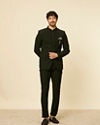 alt message - Manyavar Men Classic Dark Green Jodhpuri Suit image number 2